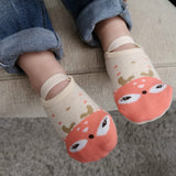 1 Pair Cute  Baby Girls / Boys  Non-slip Cotton Toddler Floor Socks Animal pattern First Walker Shoes for Newborns