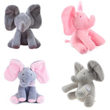 Elephant / Bear Peek-A-Boo Musical Toy For Your Baby 30 CM