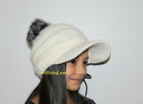 For Mommy or Daughter Thick Knitted Wool With  Pompom Hair Ball Hat  For Winter