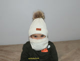 Baby/Kid Stretchable Knitted  Wool Hat And Scarf Set