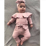 Pink and Black Romper Set Top With Pants For Your Little Girl