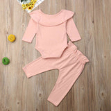 Pink and Black Romper Set Top With Pants For Your Little Girl