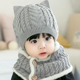 Baby/Kid  Beanie Knitted Wool And Cotton  Hat and Scarf Set 0 to 4 Years Old