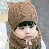 Baby/Kid  Beanie Knitted Wool And Cotton  Hat and Scarf Set 0 to 4 Years Old