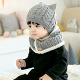 Baby/Kid  Beanie Knitted Wool And Cotton  Hat and Scarf Set 0 to 4 Years Old