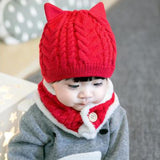 Baby/Kid  Beanie Knitted Wool And Cotton  Hat and Scarf Set 0 to 4 Years Old