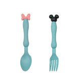 3Pcs/Set Baby bowl+spoon+fork Feeding Food Tableware Cartoon Bear Kids Dishes Eating Dinnerware Anti-hot Training Dinner Plate