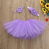 3 Pcs Tutu Skirt  Costume/Outfit For Your Baby Girl With Chest Wrap and Headband