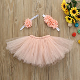 3 Pcs Tutu Skirt  Costume/Outfit For Your Baby Girl With Chest Wrap and Headband