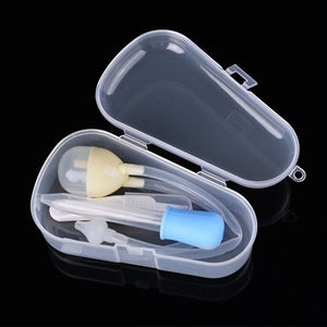 3Pcs/ Set Newborn Baby Safety Silicone Suction Nasal Aspirator and Tweezers