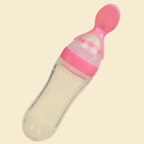 Silicone Baby Feeding Bottle With Spoon