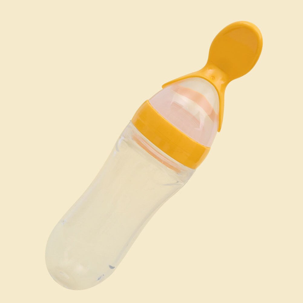 Silicone Baby Feeding Bottle With Spoon