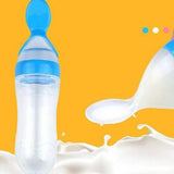 Silicone Baby Feeding Bottle With Spoon