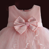 Baby / Kid Elegant and Beautiful Dress With Bow Design Pink Color