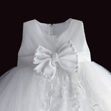 Baby / Kid Elegant and Beautiful Dress With Bow Design White Color