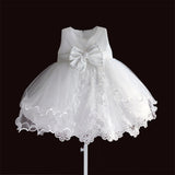 Baby / Kid Elegant and Beautiful Dress With Bow Design White Color