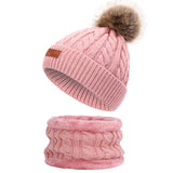 Baby/Kid Stretchable Knitted  Wool Hat And Scarf Set