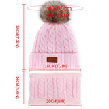 Baby/Kid Stretchable Knitted  Wool Hat And Scarf Set