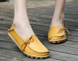 Genuine Leather Shoes For Mommy And Daughter Color Yellow