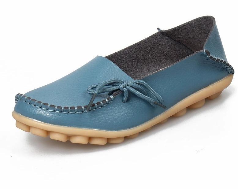 Blue leather shoes on sale ladies