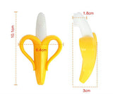 BPA FREE Baby Banana Silicone Teether and Toy / Banana Toothbrush Shaped