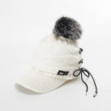 For Mommy or Daughter Thick Knitted Wool With  Pompom Hair Ball Hat  For Winter